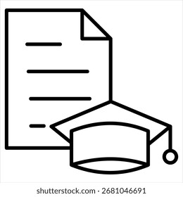 Vetor de Ilustração do Ícone de Contorno da Lição