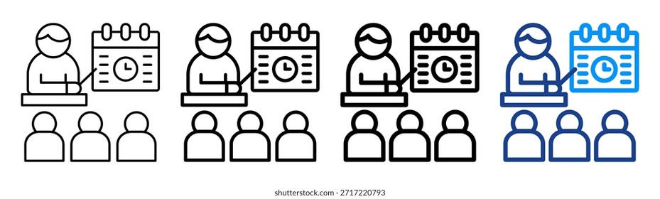 Conjunto de Colecciones de contorno diferente para el icono de planificación de lecciones