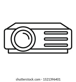 Lesson projector icon. Outline lesson projector vector icon for web design isolated on white background