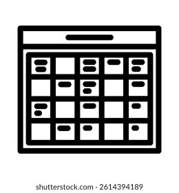 lesson schedule education platform line icon vector. lesson schedule education platform sign. isolated contour symbol black illustration