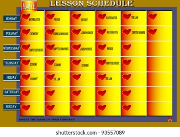 Lesson schedule for girls