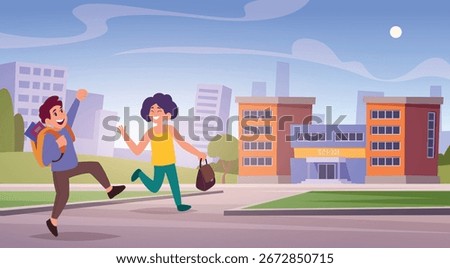 Lesson. Students listening professor in lecture room exact vector back to school illustration