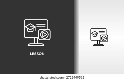 Lektion Vektor, Symbol oder Logo-Zeichen Isolierte Symbolgrafik