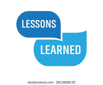 LESSONS LEARNED text on white background