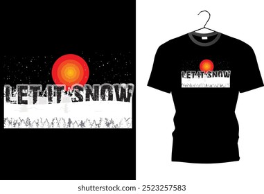 lest snow. snowfall. snowflake. t shirt design