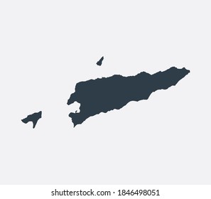 leste Map, Country Flat Map 