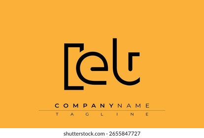 LET diseño abstracto de la letra. Diseño moderno del logotipo del negocio con tipografía Abstractas y estilo contemporáneo