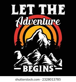 Let The Adventure Begins Vintage Design