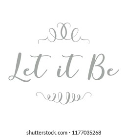 Let it be poster quote