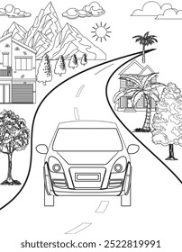 Let creativity shine with this car coloring page! Kids can transform this blank canvas into their perfect vehicle with vibrant colors.
