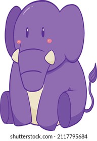 Let the cute little purple elephant complete your piece.