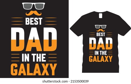 Let Dad know he's just like Darth Vader, the "Best Dad In The Galaxy." This cute Star Wars tee shirt features a tiny chibi-style drawing of Vader and letters filled with a black-and-white cosmic desig