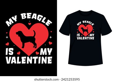 Let the dogs out with this funny Beagle is My Valentine Dog Lover Valentines Day design for Beagle lovers and pet owners, dog mom or dads, dog groomers, breeders, animal rescue shelter workers.