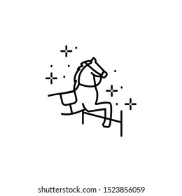 Let dressage horse icon. Element of horseback riding
