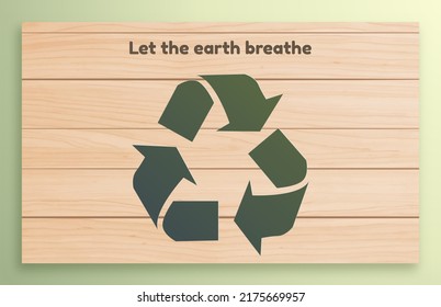 Let the earth breathe, Project of saving the planet and energy concept, flat-style vector illustration.
