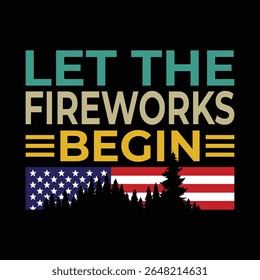 Let the Fireworks Begin vintage mountain tree lover