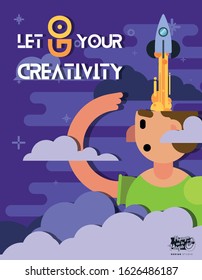 Let go your creativity motivational poster