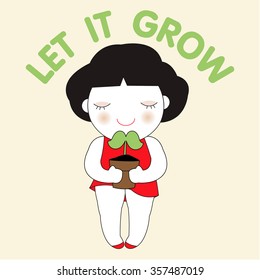 Let It Grow Character illustration