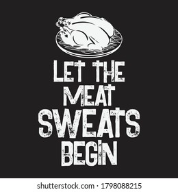Let me the meat sweets begin vector design.