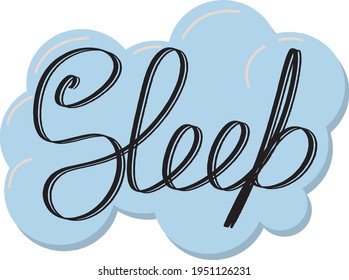 Let me sleep vector calligraphies lettering 