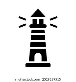 Let our charming Lighthouse Vector Icon guide you through stormy seas and calm waters alike