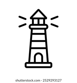 Let our charming Lighthouse Vector Icon guide you through stormy seas and calm waters alike