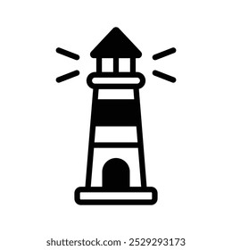 Let our charming Lighthouse Vector Icon guide you through stormy seas and calm waters alike