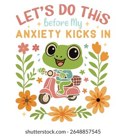 Vamos Fazer Isso Antes Que Minha Ansiedade Comece - Vetor De T-shirt De Saúde Mental, Ilustração De Amor Próprio, Cotações De Cuidados Próprios, Camisa Engraçada De Cuidados De Saúde, Arte De Conscientização Da Saúde