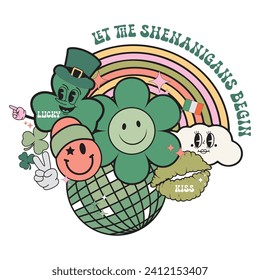 DEJEN QUE LOS SHENANIGANOS COMIENZEN EL DISEÑO DE LA CAMISETA EN EL DÍA DE SAN PATRICK