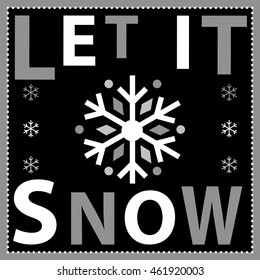 Let it snow with black and silver color