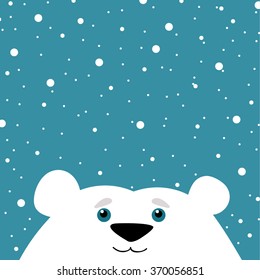 Let it's snow in blue color - polar bear