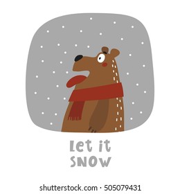 Let it snow card
