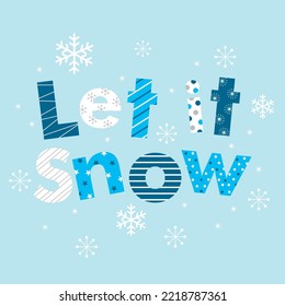 let it snow christmas greeting card