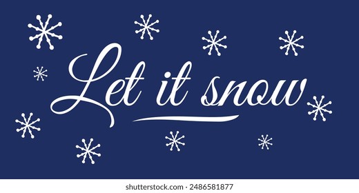 let it snow design vector illustration eps 10