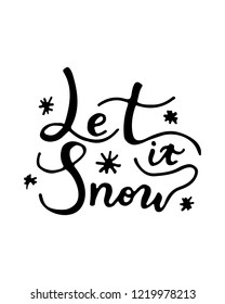 Let It Snow Hand Lettering