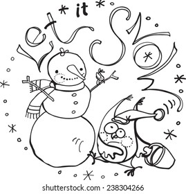 Let it snow illustration