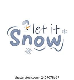 Let It Snow Illustration Vector Perfect for Winter