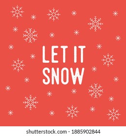 Let it snow. Snowflake banner
