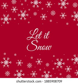 Let it snow. Snowflake banner