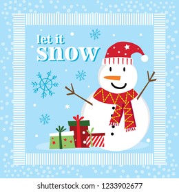 let it snow with snowman