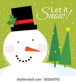 let it snow, snowman