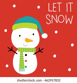 Let it snow with snowman design