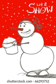 ¡Que nieve! Saludos de Snowman