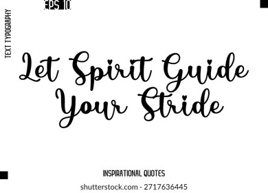 Deja que el Espíritu te guíe   -Trendy Texto Tipografía Cita Diseño de Vector