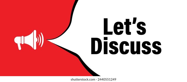 Let Us Discuss sign on white background