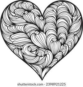 Let Your Designs Sing with This Vector Ensemble, Showcasing Hand-Drawn Scribble Hearts and Love Symbol Icons on a Blank and Infinite White Palette.