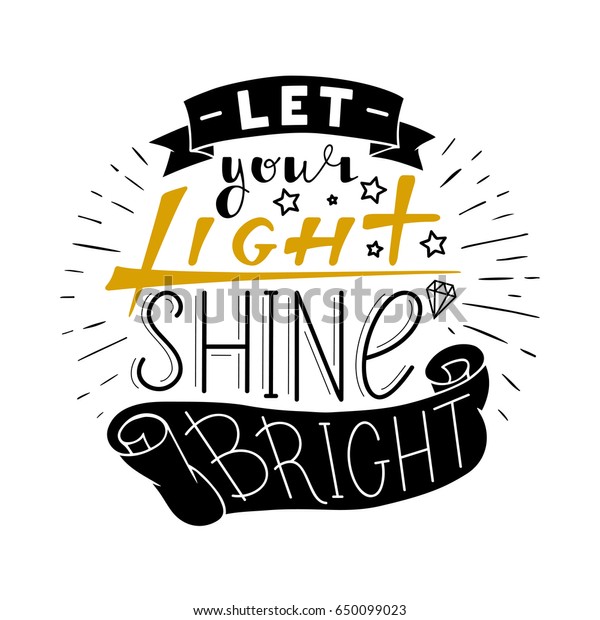 Download Let Your Light Shine Bright Hand Stock Vector (Royalty ...