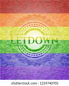 Letdown lgbt colors emblem 