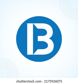 Leter B Round modern creative premium logo design vector template