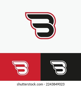 Leter B Round modern creative premium logo design vector template